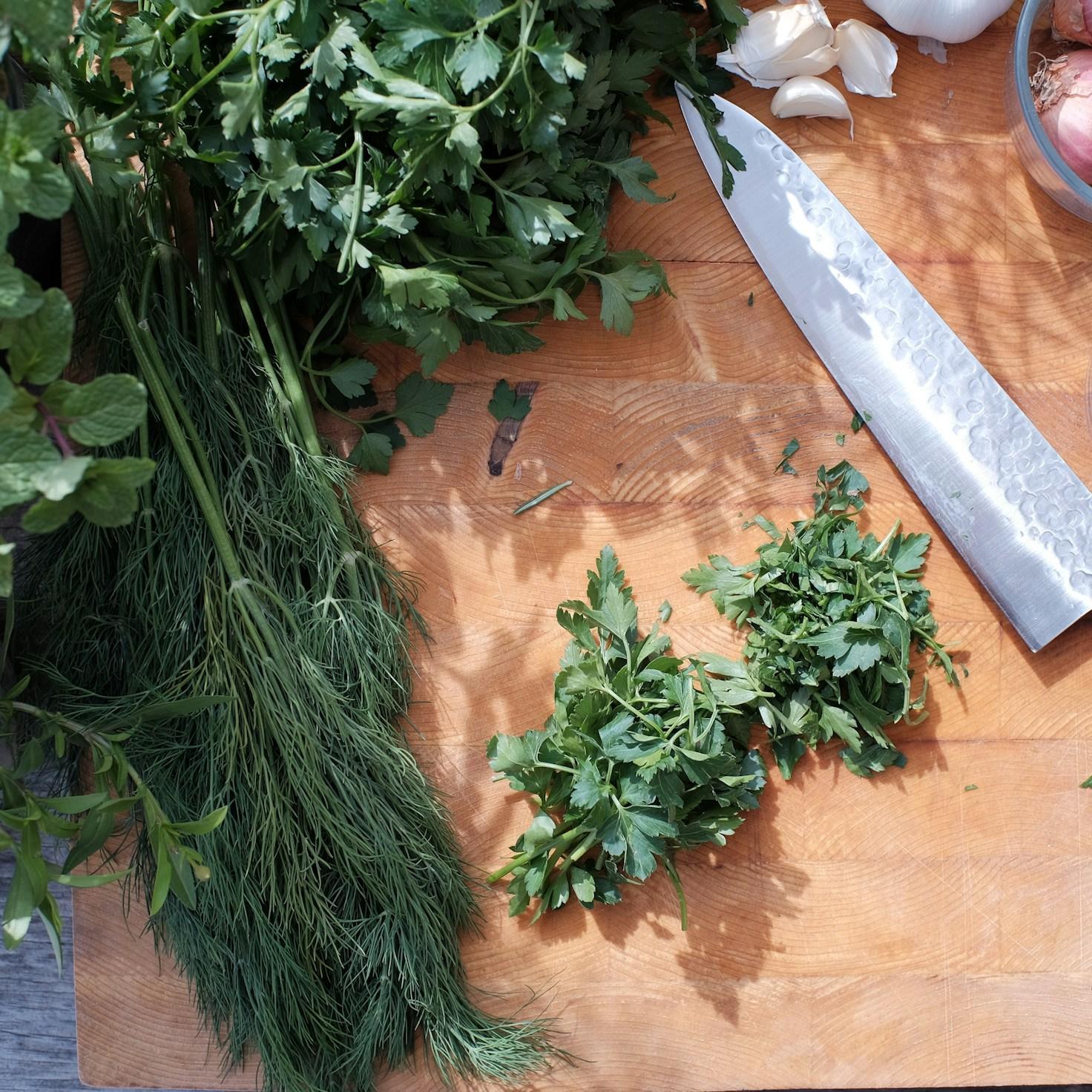 Home cook preparing ingredients in the kitchen